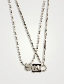 Set Of Two Friendship Padlock Necklaces