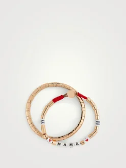 Set Of Two Mama U-Tube Bracelets