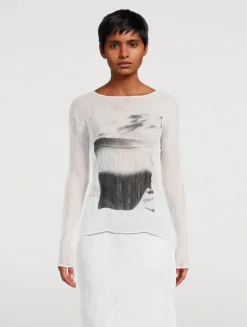 Shadow Study Chiffon Twist Top