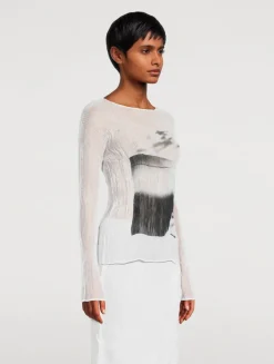 Shadow Study Chiffon Twist Top