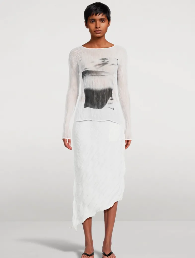 Shadow Study Chiffon Twist Top