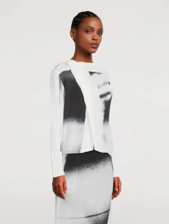 Shadow Study Pleats Cardigan