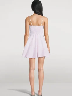 Shai Linen Mini Dress In Gingham Print