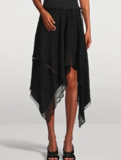 Shake Asymmetric Lace Skirt