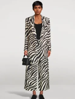 Shawl-Collar Blazer In Zebra Print