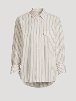 Shay Cotton Shirt In Stripe Print