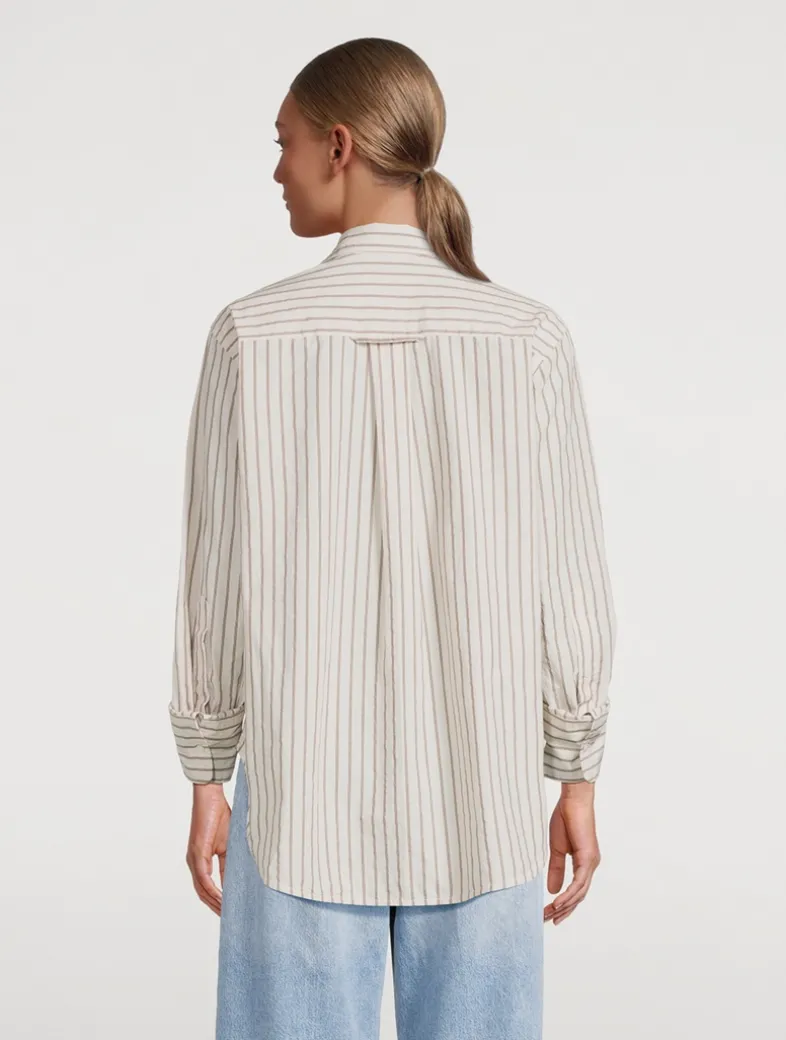 Shay Cotton Shirt In Stripe Print