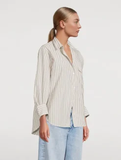 Shay Cotton Shirt In Stripe Print