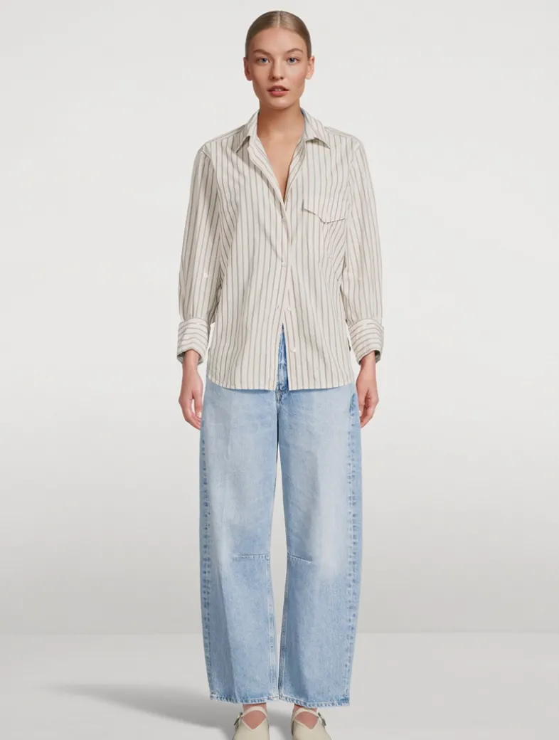 Shay Cotton Shirt In Stripe Print