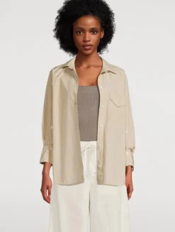 Shay Cotton Shirt In Stripe Print