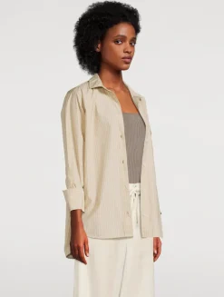 Shay Cotton Shirt In Stripe Print