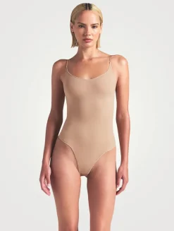 Sheer Seamless Thong Bodysuit