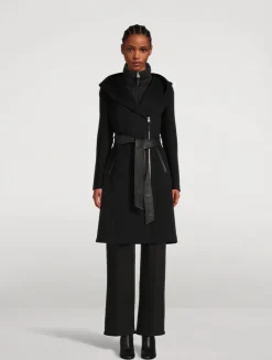 Shia Belted Wool Down Coat