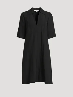 Short-Sleeve A-Line Dress