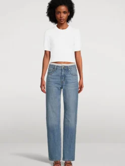 Short-Sleeve Slub Sweater