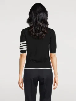 Short-Sleeve Turtleneck Sweater