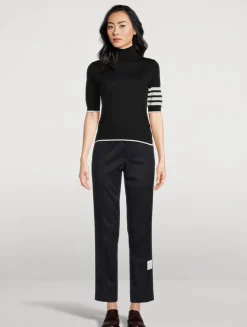 Short-Sleeve Turtleneck Sweater