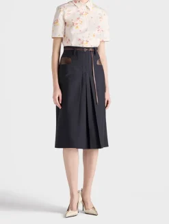 Short-sleeved Floral Print Poplin Shirt