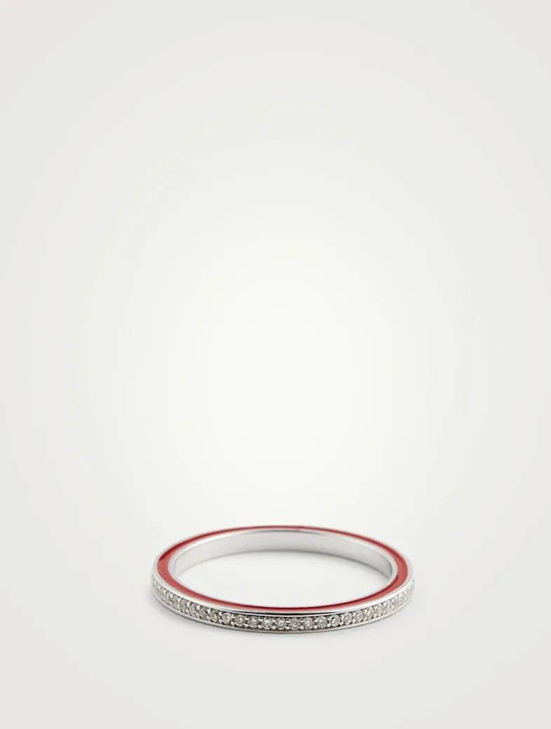 Si Joli Amour 18K White Gold Ring With Diamonds