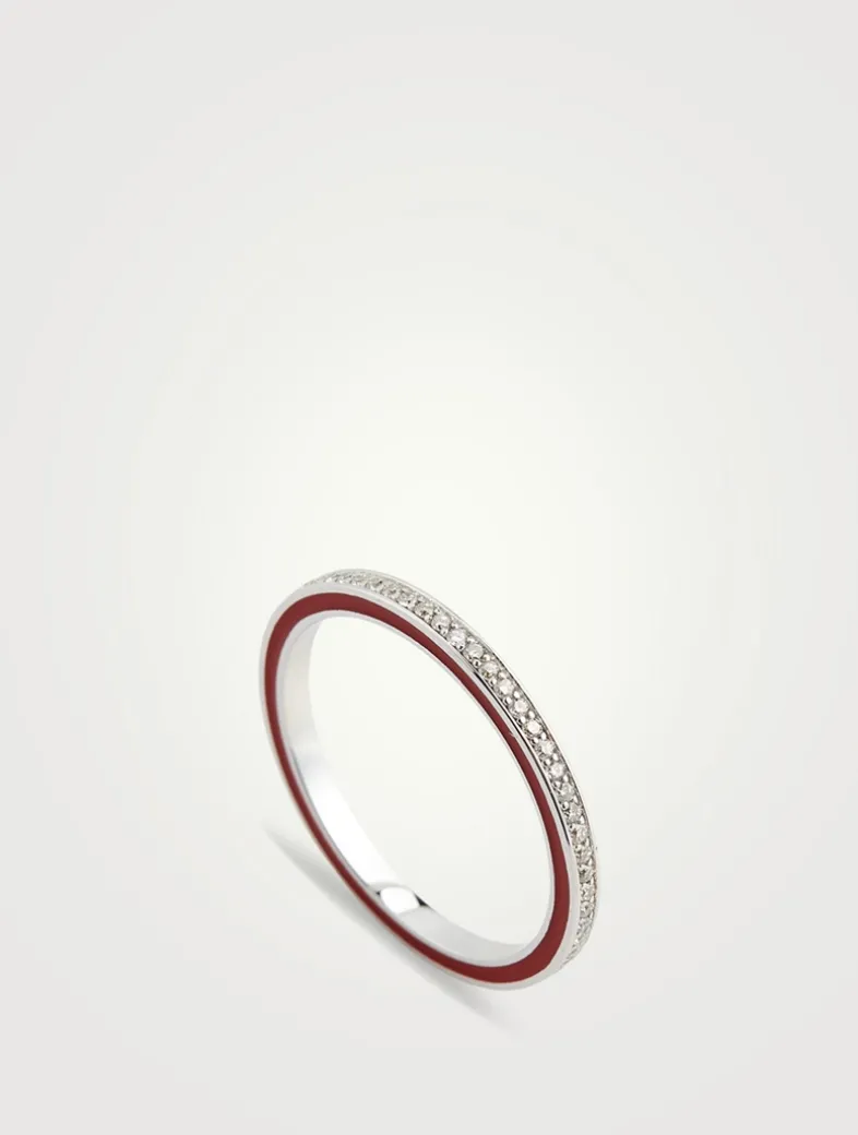 Si Joli Amour 18K White Gold Ring With Diamonds