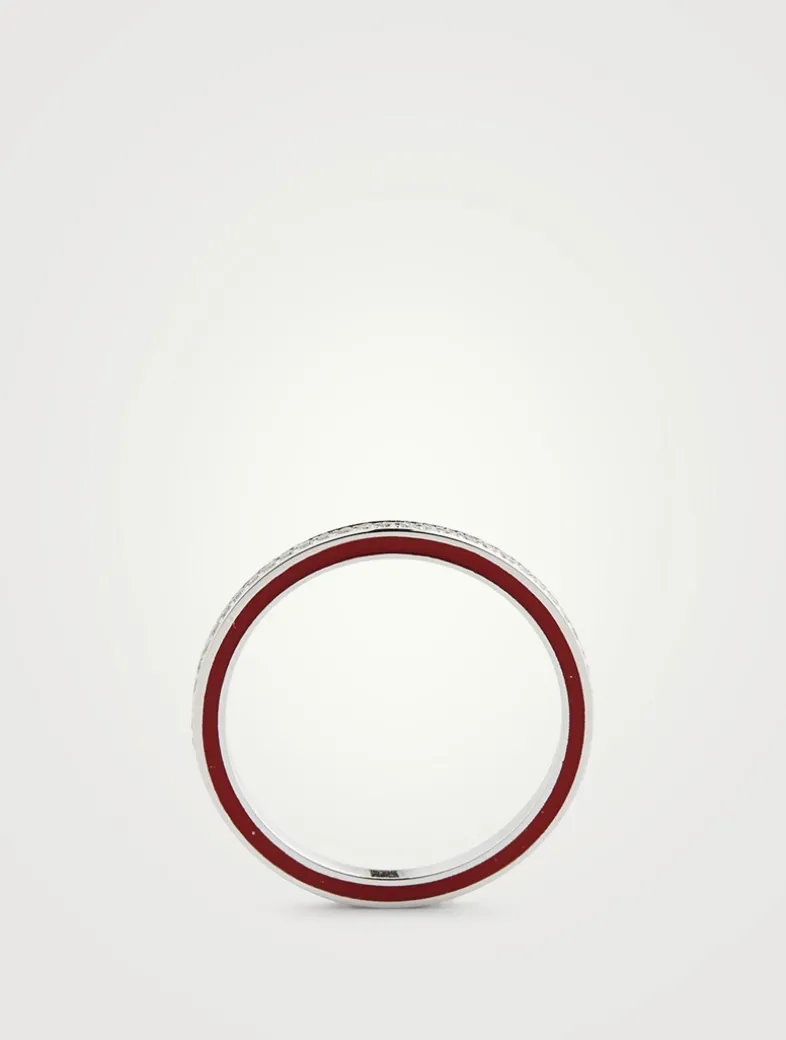 Si Joli Amour 18K White Gold Ring With Diamonds