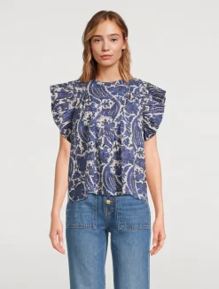 Sienna Ruffled Blouse In Floral Print