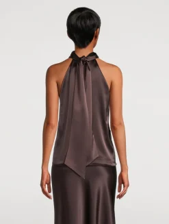 Sienna Satin Halter Top