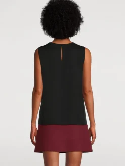 Silk Georgette Sleeveless Top