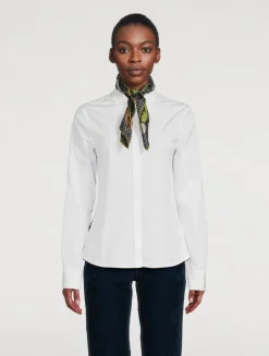 Silk Scarf In Animal And Camo Print