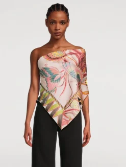 Silk Scarf In Giada Print