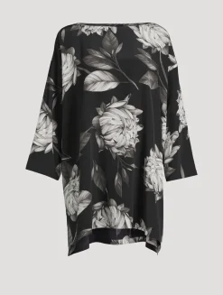 Silk Tunic In Floral Print