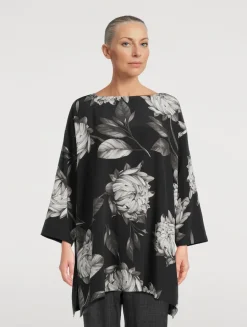 Silk Tunic In Floral Print