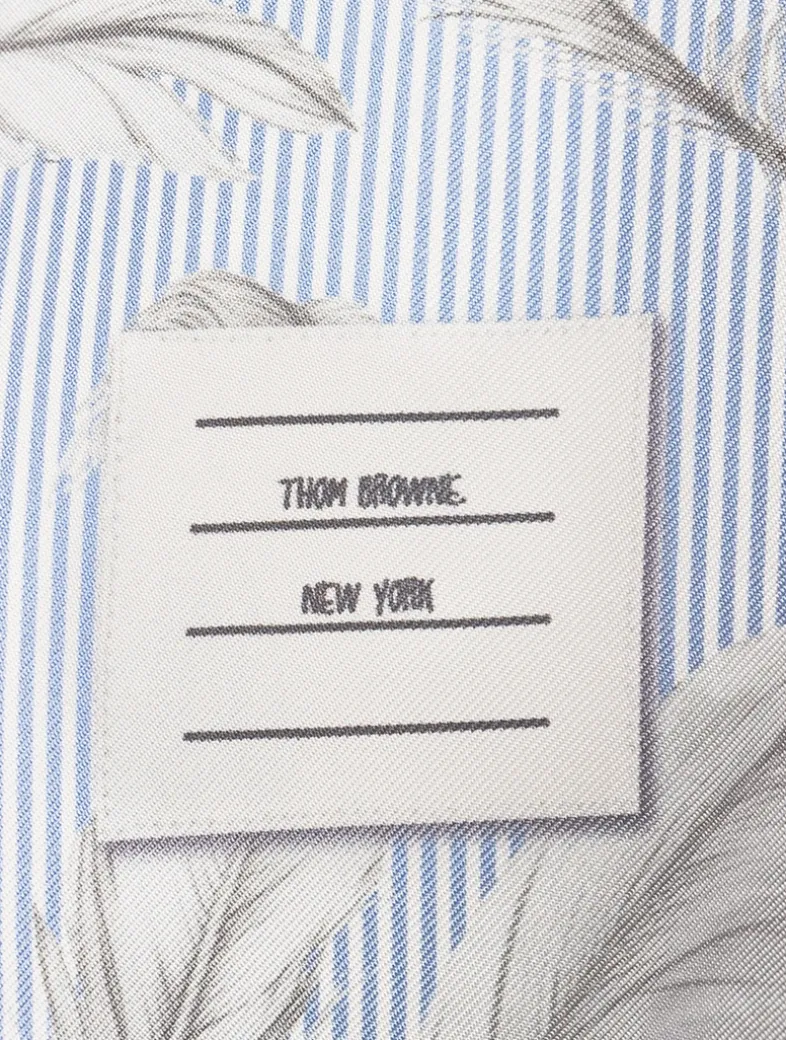 Silk Twill Shirt In Feather Print