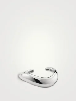 Silver Dôme Figure Cuff Bracelet