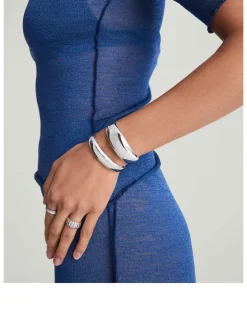 Silver 13mm Dôme Cuff Bracelet