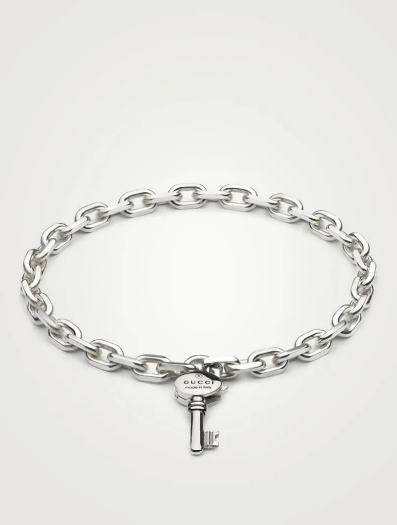 Silver Trademark Bracelet With Key