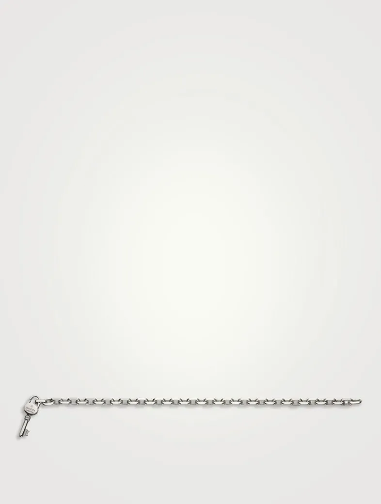 Silver Trademark Bracelet With Key