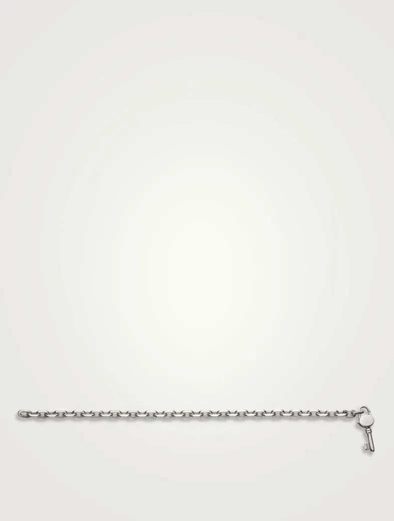 Silver Trademark Bracelet With Key