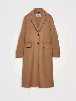 Single-breasted Cashgora Coat