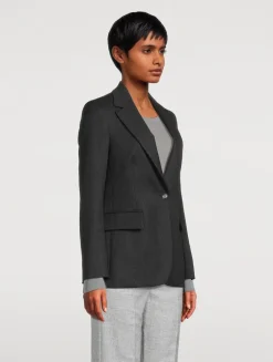 Single-Breasted Lurex Blazer