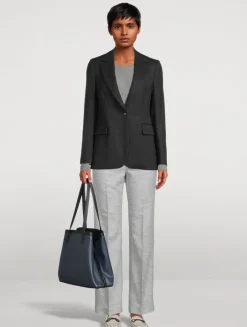 Single-Breasted Lurex Blazer