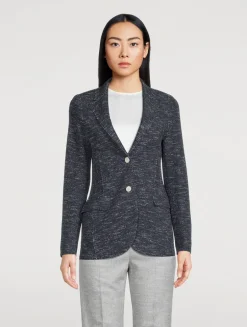 Single-Breasted Unlined Knit Blazer