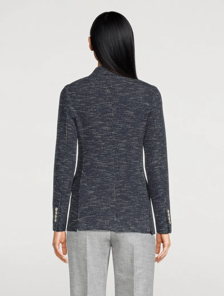Single-Breasted Unlined Knit Blazer