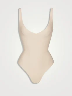 Skims Body Unlined Plunge Thong Bodysuit