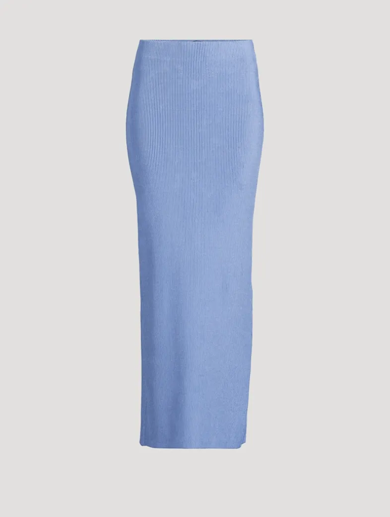 SKIRT 02 Ribbed Column Skirt