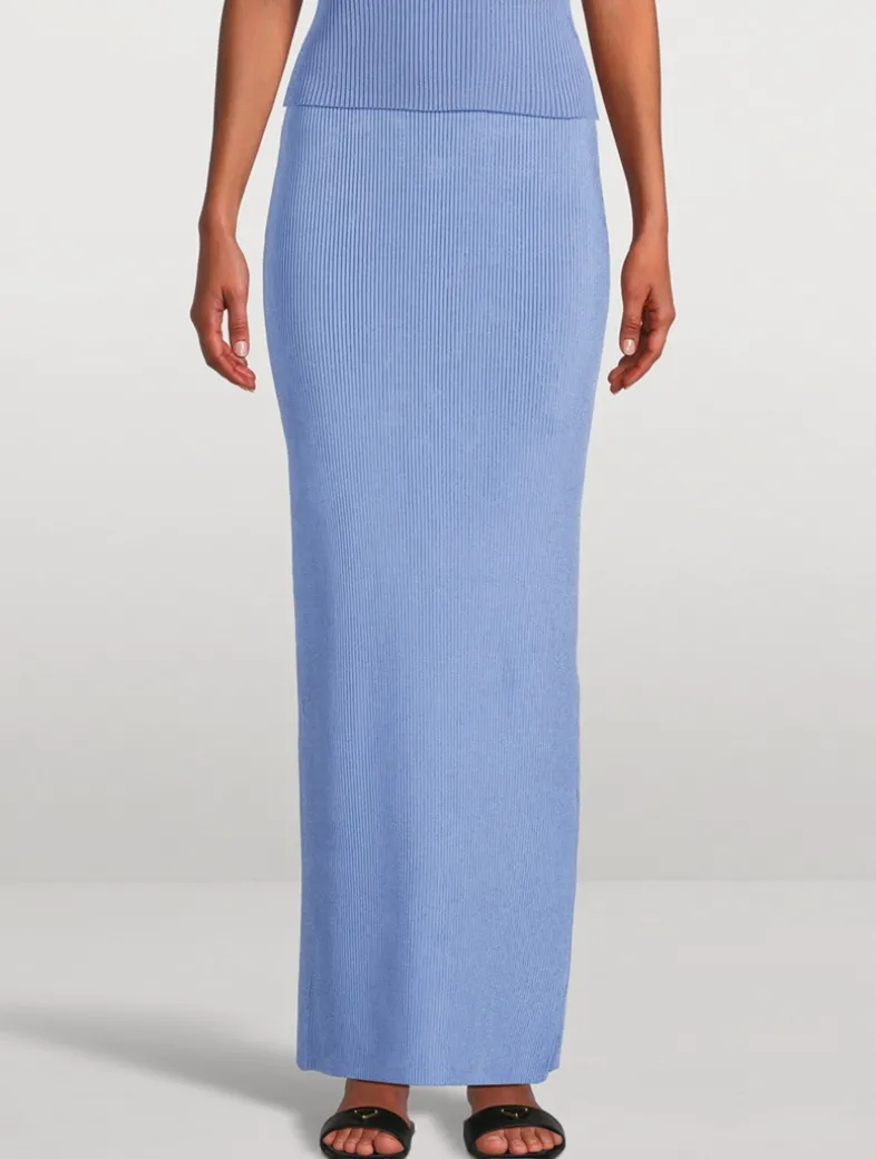 SKIRT 02 Ribbed Column Skirt