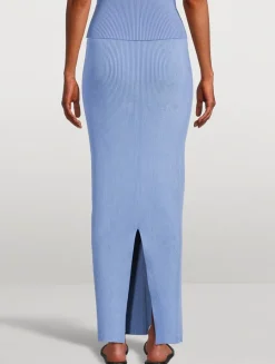 SKIRT 02 Ribbed Column Skirt