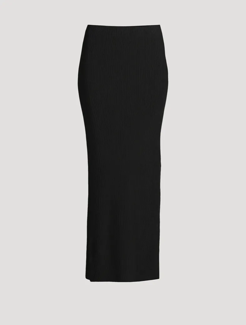 SKIRT 02 Ribbed Column Skirt