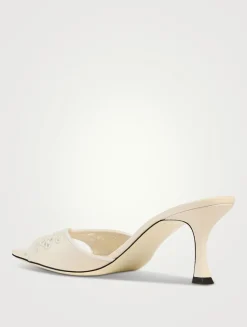 Skye Embroidered Leather Mules