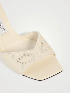 Skye Embroidered Leather Mules